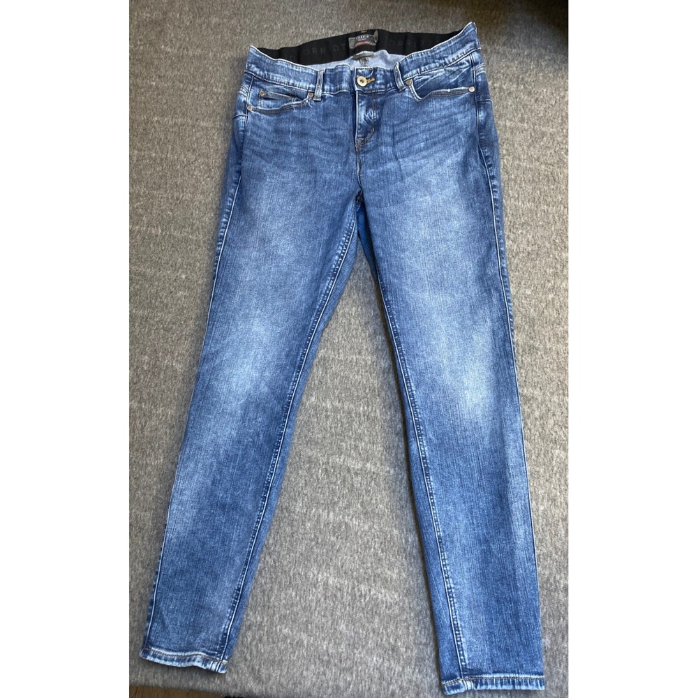 Torrid Bombshell Skinny Jeans 16R Medium Wash Premium Stretch Elastic Waistband